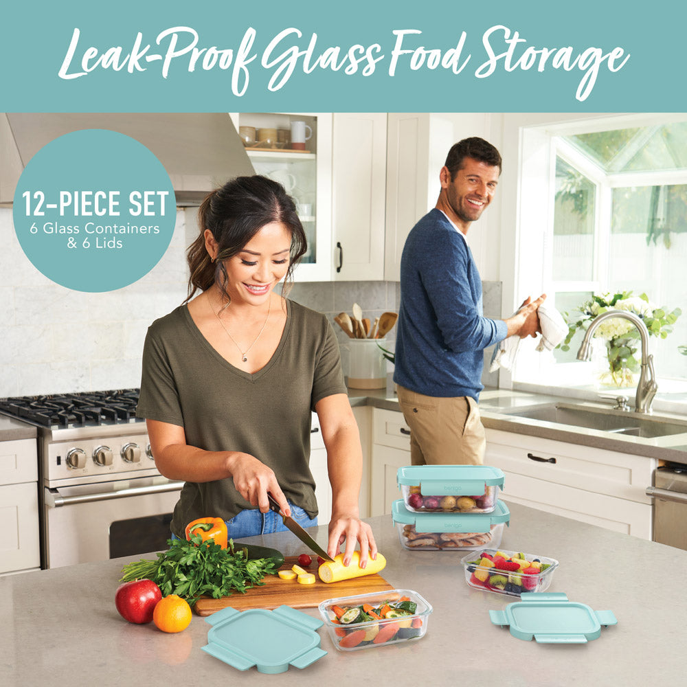 Bentgo Glass Leak-Proof Food Storage Set (12-Piece)