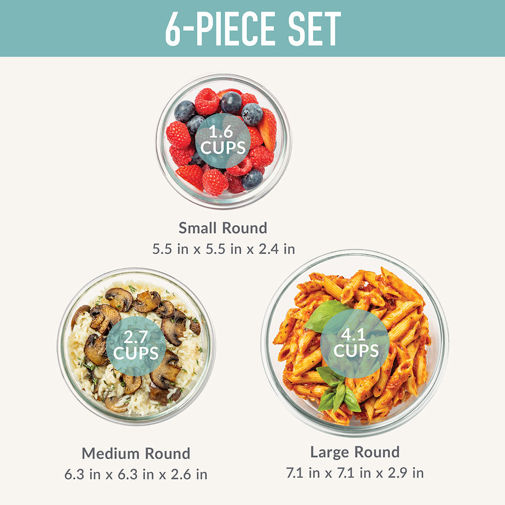 Bentgo Glass Leak-Proof Food Storage Set (6-Piece)