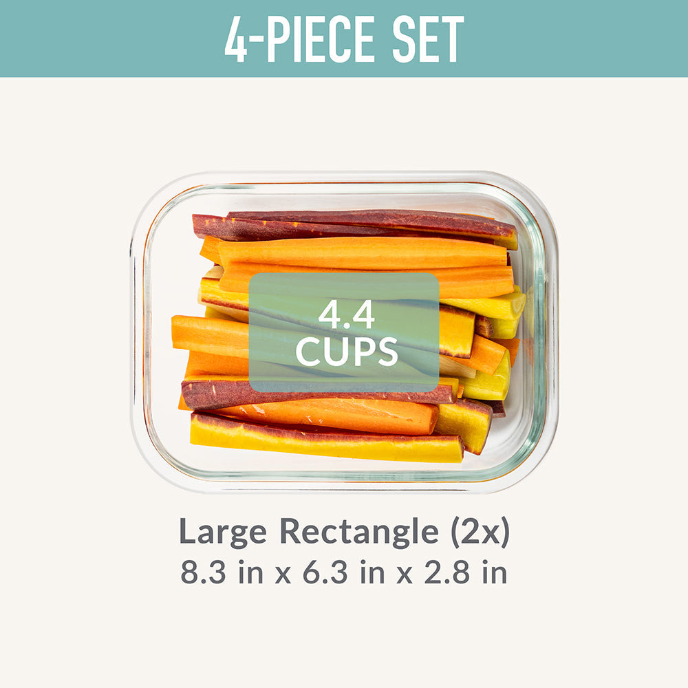 Bentgo Glass Leak-Proof Food Storage Set (4-Piece)
