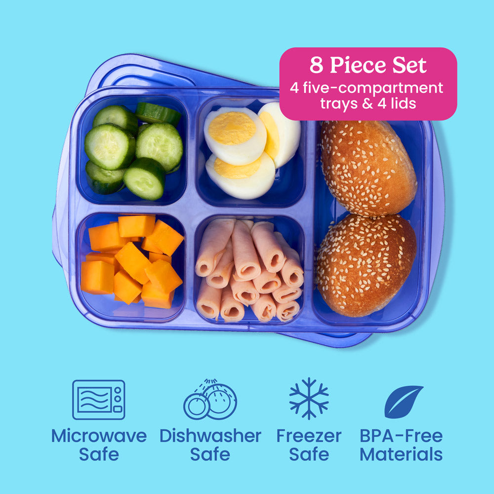 Bentgo Easyboxes 5-Compartment Food Containers 8-Piece Set