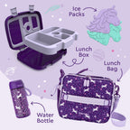Bentgo Kids Prints Lunch 5-Piece Set with Ice Packs