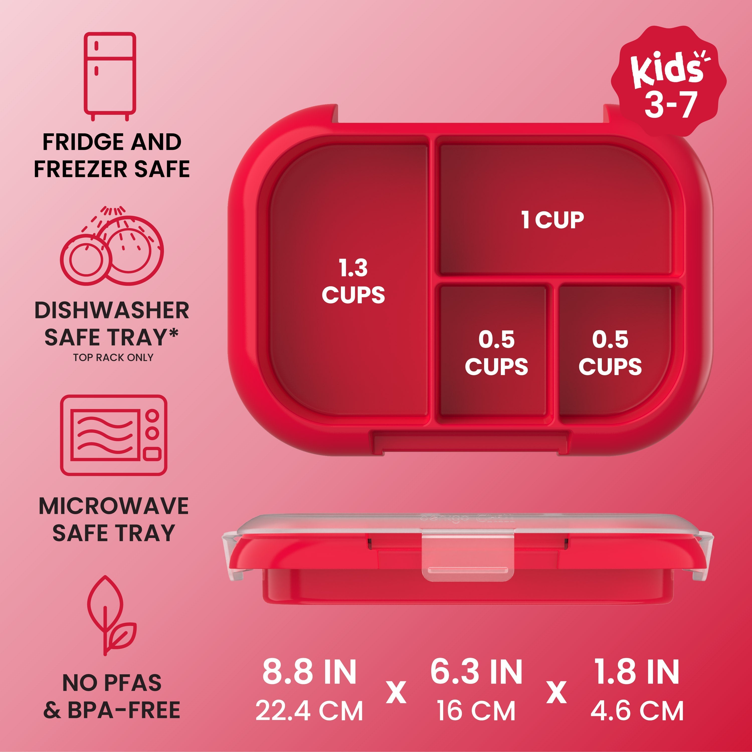 Bentgo Chill Kids Tray with Transparent Cover