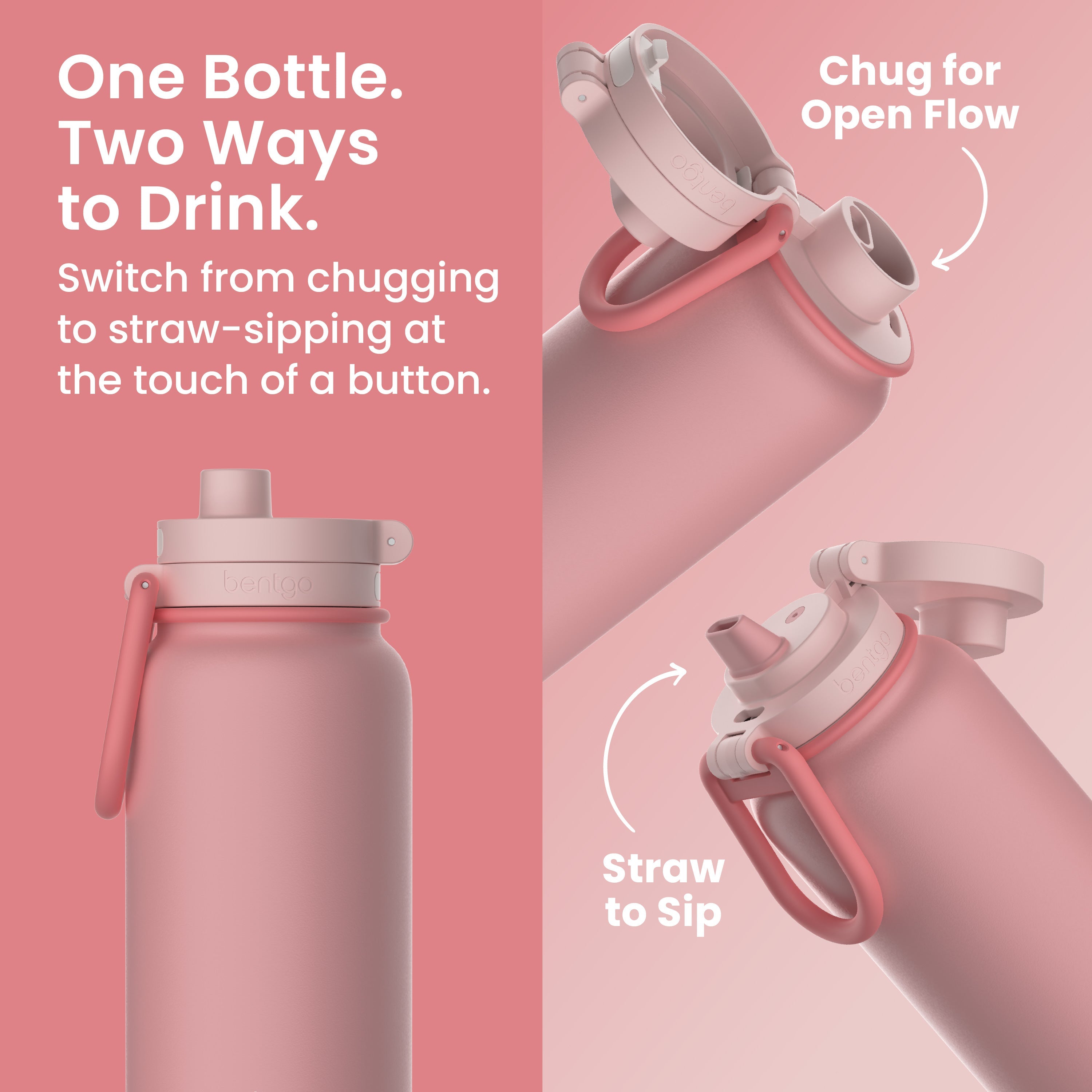 Bentgo Flip 2-in-1 Water Bottle (24 fl oz)