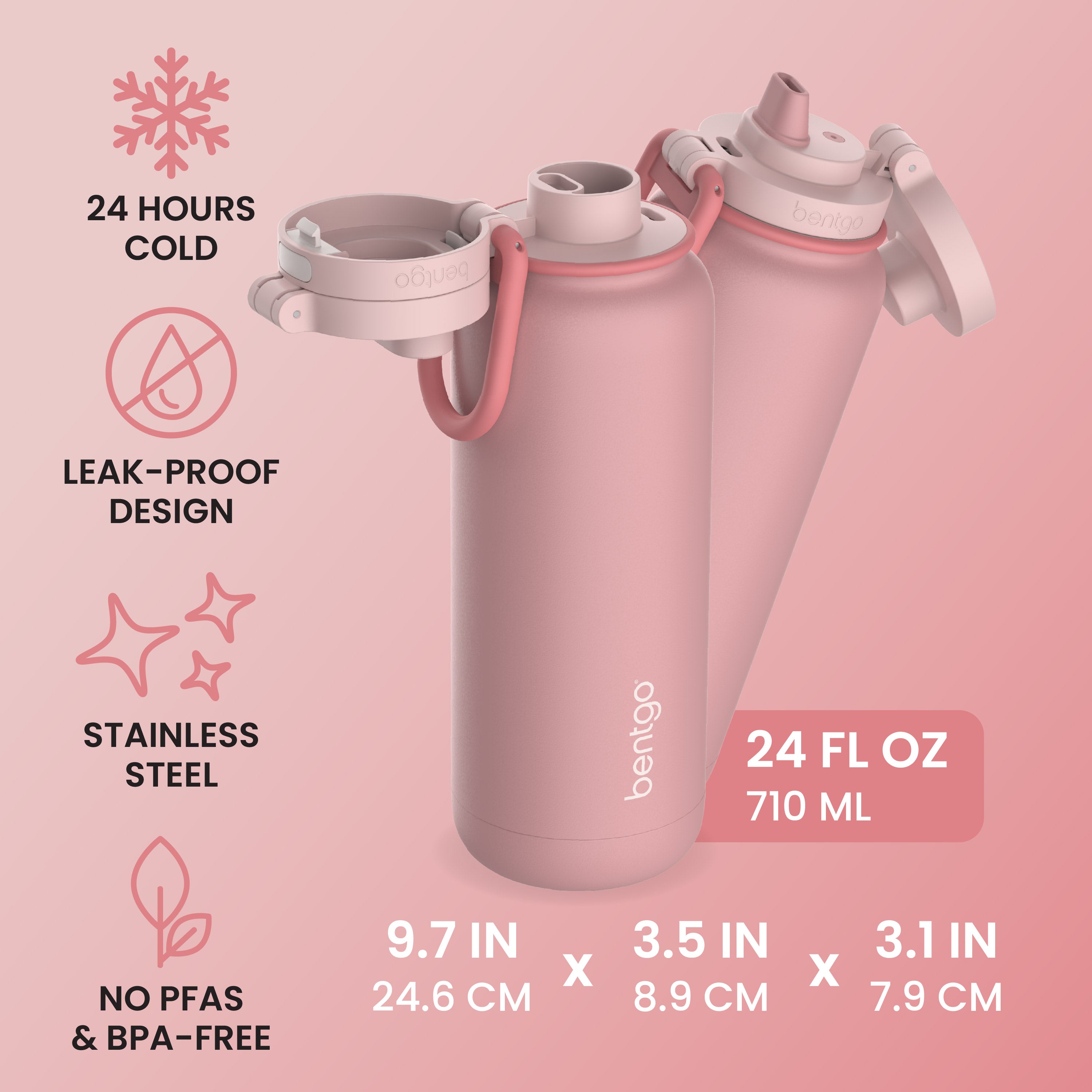 Bentgo Flip 2-in-1 Water Bottle (24 fl oz)