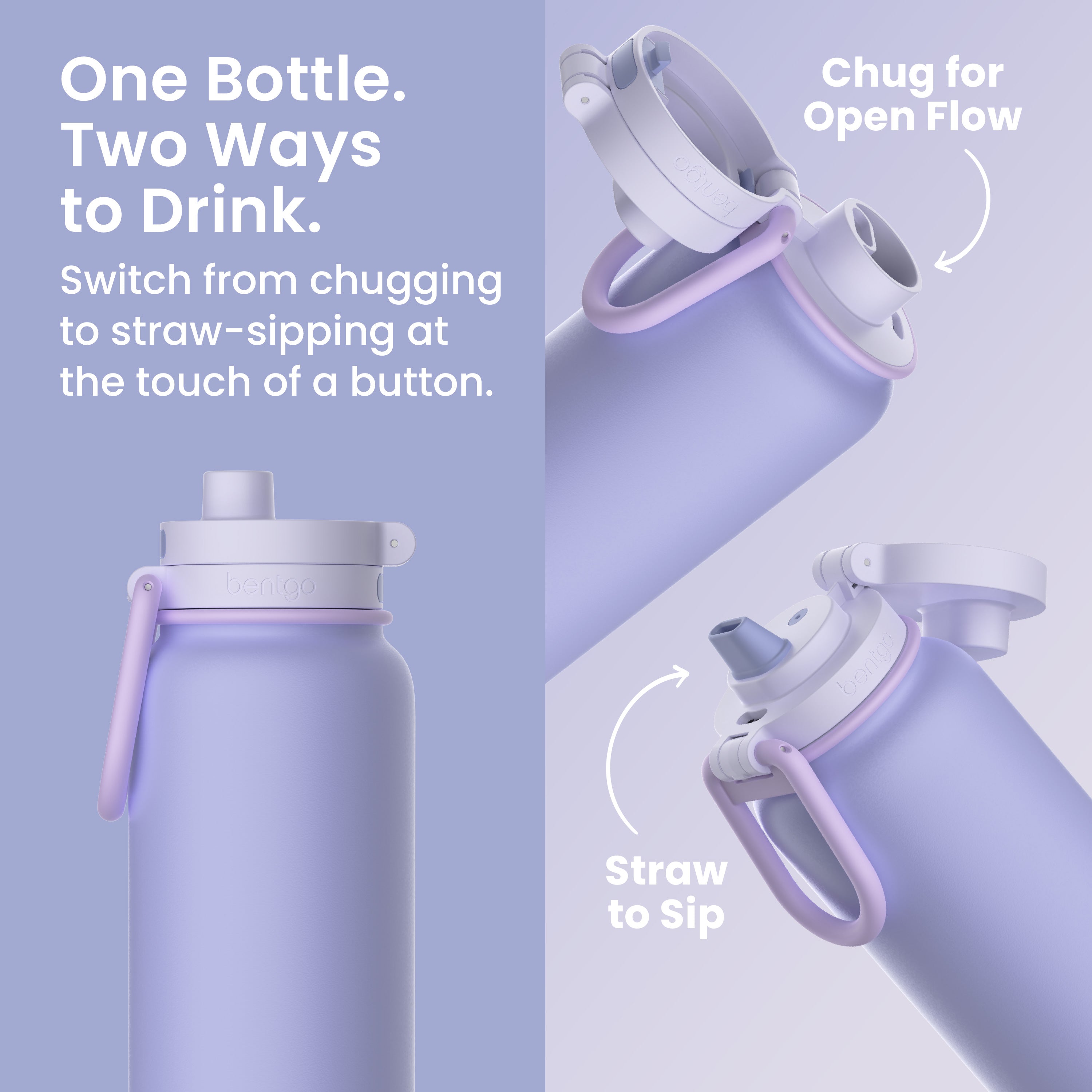 Bentgo Flip 2-in-1 Water Bottle (24 fl oz)