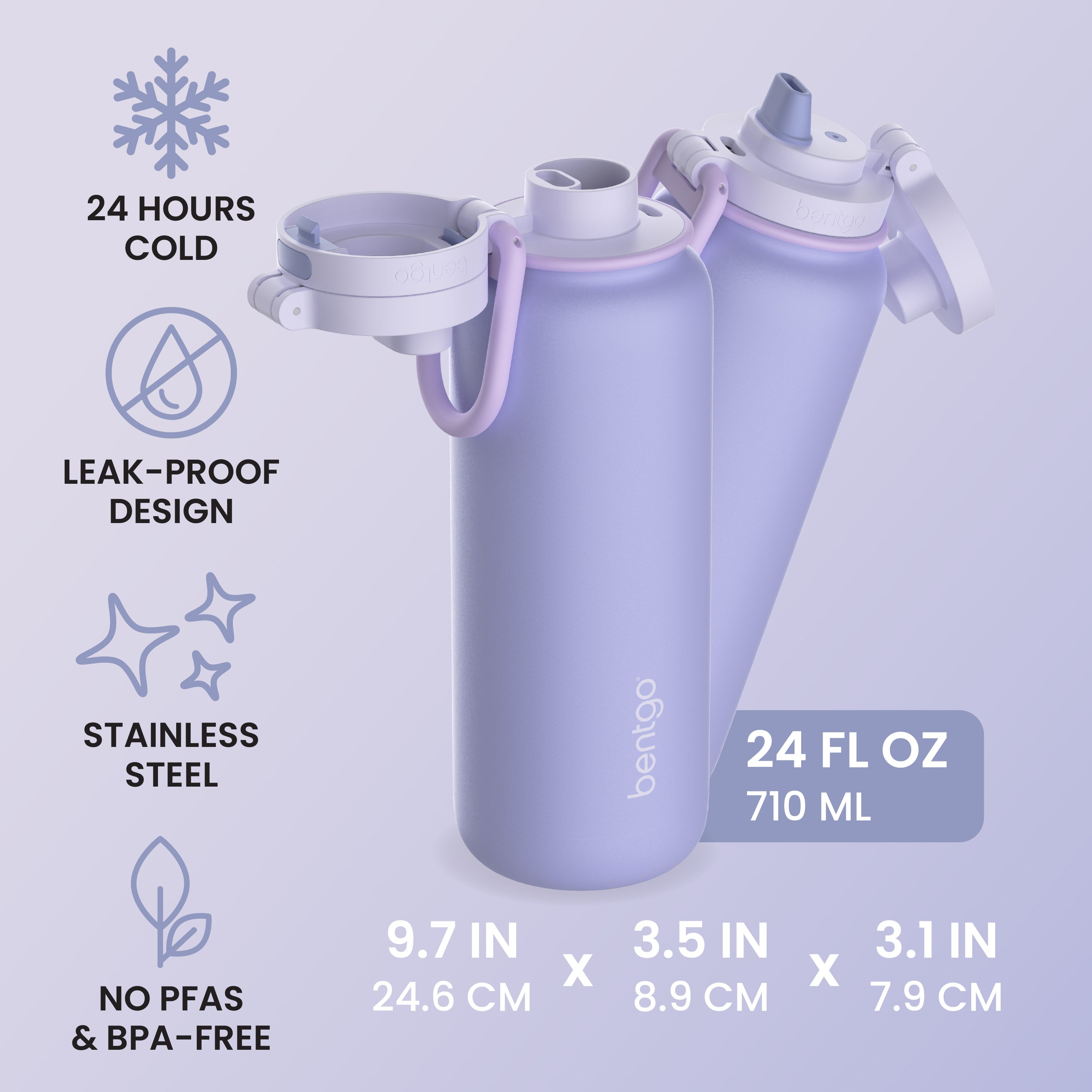 Bentgo Flip 2-in-1 Water Bottle (24 fl oz)