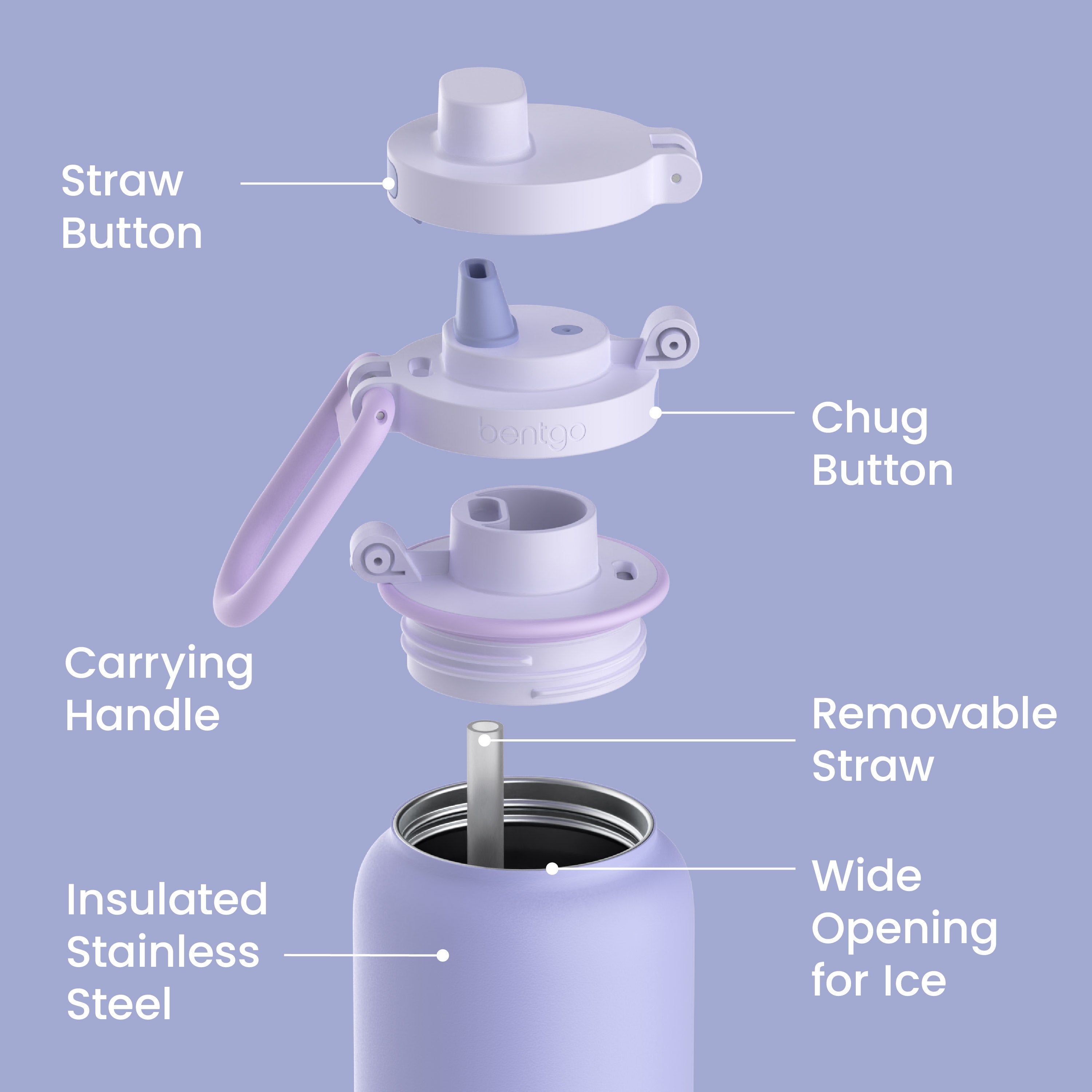 Bentgo Flip 2-in-1 Water Bottle (24 fl oz)